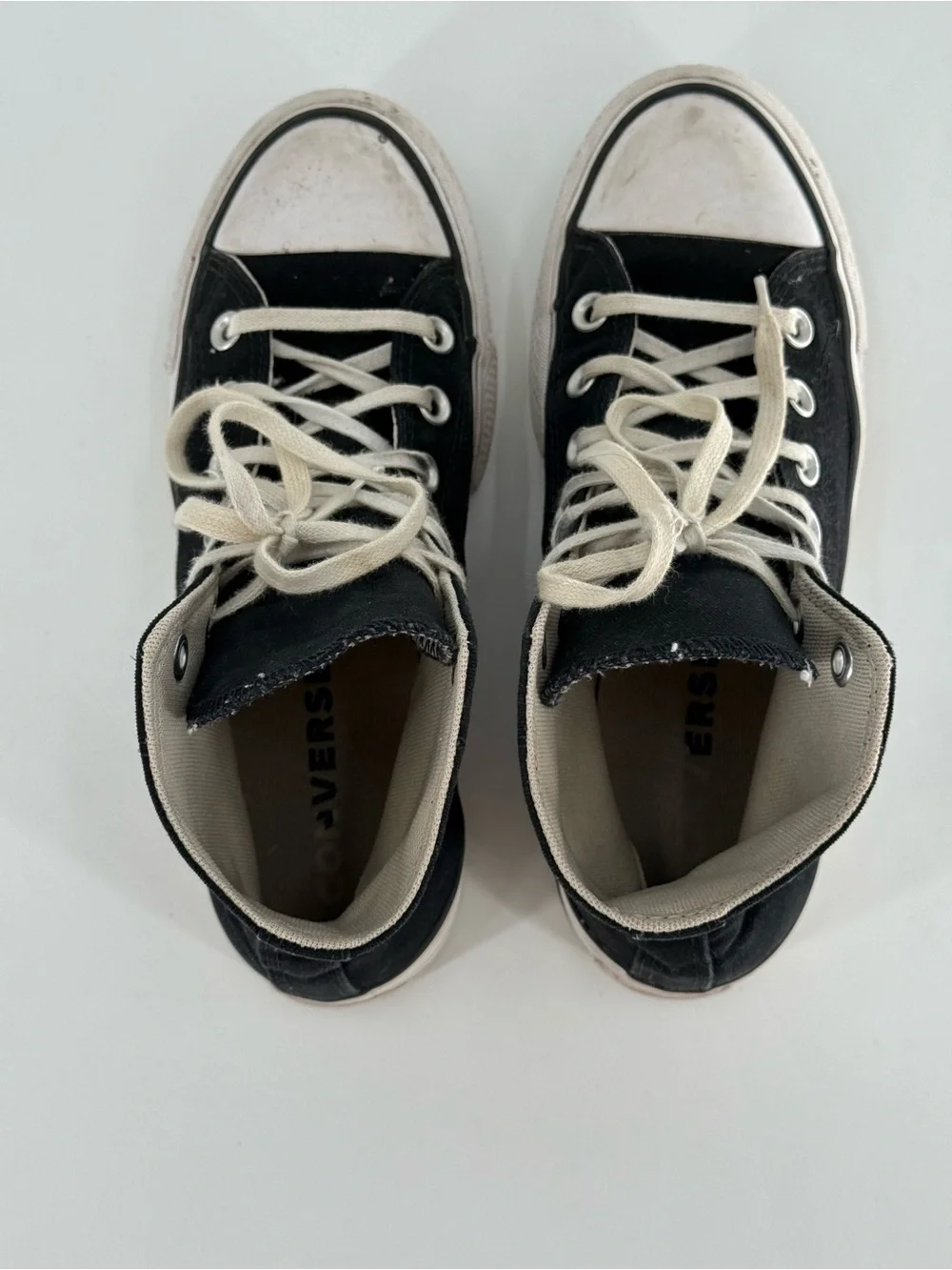 Platform Black Chucks Converse All Star Chuck‎ Taylor Hi Tops 6.5
